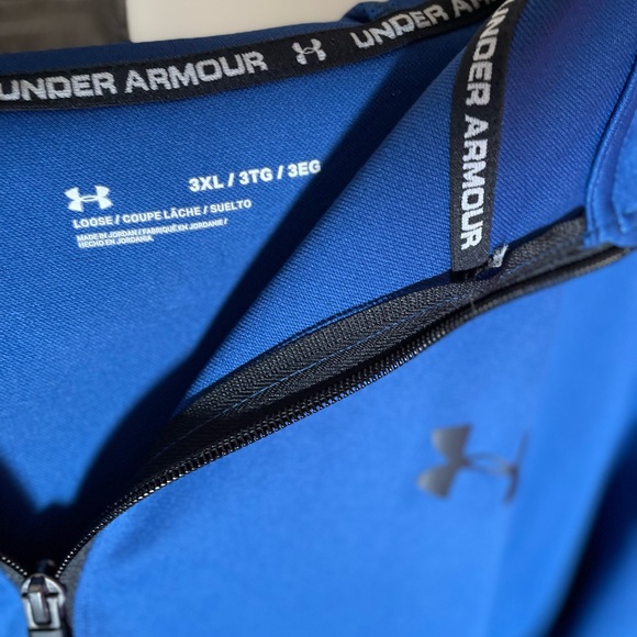 Under armor three XL blue light weight jacket with pockets zip up - Picture 4 of 4